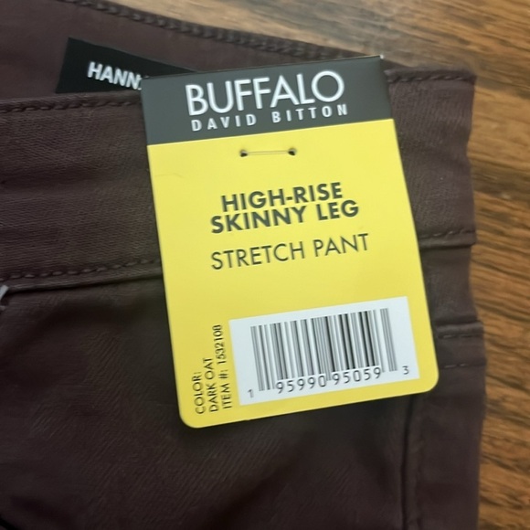 Buffalo David Bitton womens High Rise Pant Brown Size 6 New With Tag - Picture 8 of 11